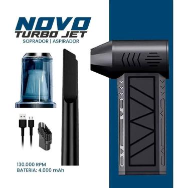 Imagem de 2X Mini Aspirador Soprador 2 Em 1 Turbo Jetfan Ar Elétrico S