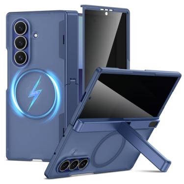 Imagem de VEGO Capa para Galaxy Z Fold 7 com protetor de tela de privacidade [compatível com MagSafe] [proteção de dobradiça] Capa protetora magnética de policarbonato à prova de choque à prova de choque com