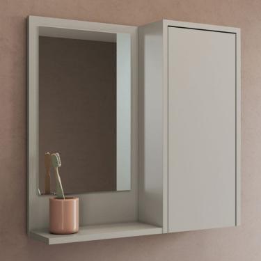 Imagem de Armário de Banheiro Bologna 1 Porta com Espelho Arenas - Art In Móveis