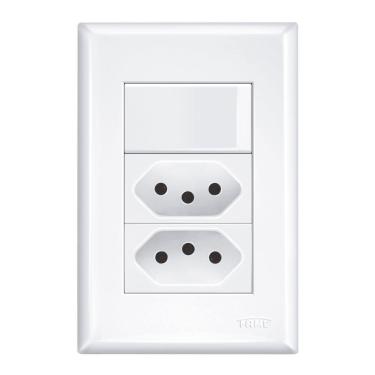 Imagem de Interruptor Simples E 2 Tomadas 2p+t 20a- 250v - Evidence Fame