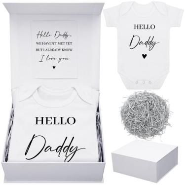Imagem de Caixa de presente de anúncio de gravidez Shyyween Hello Daddy Set