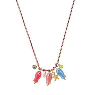 Imagem de Colar de estrela do mar, boêmio, praia, havaiano, colorido, verão, praia, costa, gargantilha para mulheres e homens, 29.5in, cerâmica, Sem Pedra Preciosa