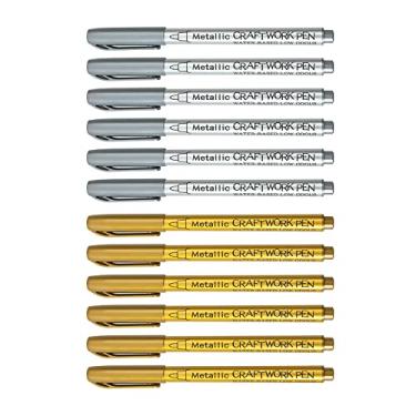 Imagem de barenx Conjunto de 12 canetas de tinta de plástico, secagem rápida, à base de água, permanentes, 1,5 mm, ponta média, marcadores de tinta à prova d'água para ovos de Páscoa, papel de vidro, faça você