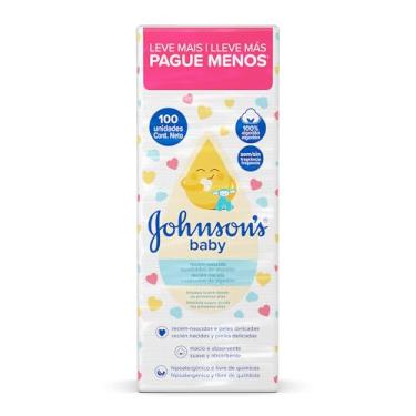 Imagem de Quadrados de Algodão Recém-Nascido JOHNSON’S® baby 100 unidades