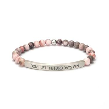 Imagem de cusurlove Pulseiras inspiradoras para mulheres, banhado a ouro 18 K, versículo bíblico cristão, joia de fé, presente religioso de oração de Jesus para mãe, irmã, amiga, Large, Aço inoxidável, Jaspe