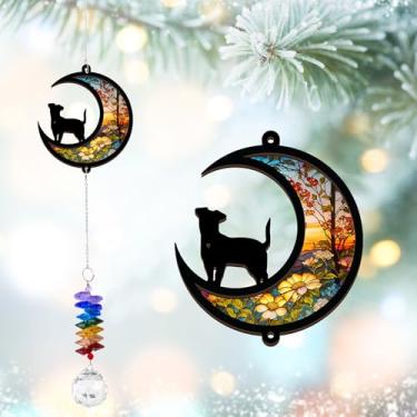 Imagem de GIFTELIX Pet Memorial Suncatcher - Presente de aniversário para perda de animais de estimação - Apanhador solar de pata de cachorro - Ponte arco-íris - Presente de simpatia - Ornamento de impressão de
