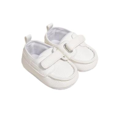 Imagem de Mocassins para bebês meninos meninas sola macia mocassins meninas primeira caminhada sapatos sociais, A01/branco, 12-18 Months Toddler