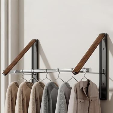 Imagem de Bgzdxhxyr Estante de secagem de parede, cabide retrátil para lavanderia (2)