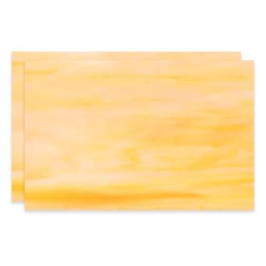 Imagem de PATIKIL Folhas de vitrais transparentes de 10 x 15 cm, 2 folhas de mosaico para projetos de artesanato, champanhe