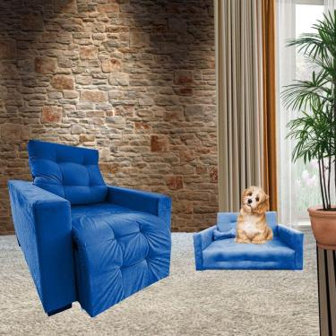 Imagem de Poltrona Retrátil e Reclinável Do Papai Sofia Quarto Sala Mais Sofazinho Pet Bob Marinho