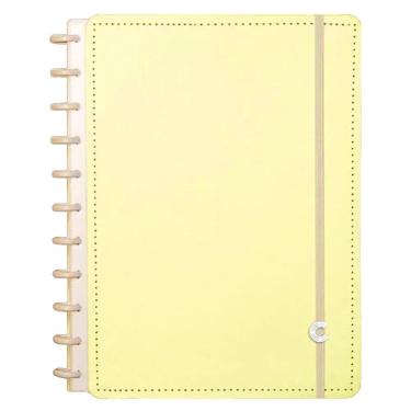 Imagem de Caderno Grande 80 Folhas Amarelo Pastel Caderno Inteligente