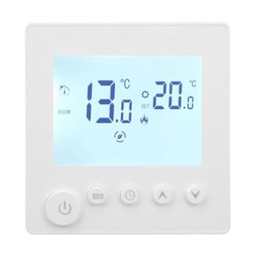 Imagem de Termostato Digital com Display LCD Controle Remoto Controlador de Temperatura Timer para Aquecimento Instalação Fácil Aplicação Amplia