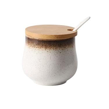 Imagem de Açucareiro com tampa, pote de armazenamento de açúcar, pote de açúcar, pote de tempero, pote de sal de açúcar, recipiente de tempero-d-200ml frascos de especiarias de 198.4 g (Cor: D, Tamanho: 200ml