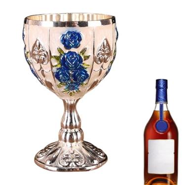 Imagem de Mini taça, copo europeu de cálice de liga de zinco de 30 ml, copo de vinho pequeno para uísque de coquetel de cerveja, ornamentos retrô para bar em casa, casamento, presente de cálice