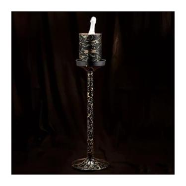 Imagem de Balde de gelo de aço inoxidável martelado com suporte, refrigerador de vinho e cerveja grande para festas, uso interno/externo (preto)