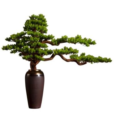 Imagem de Árvores Artificiais Plantas Bonsai Artificial com Vaso de Cerâmica Luz Luxo Criativo Sala de Estar Decoração de Hotel Ornamentos Plantas Artificiais Bonsai