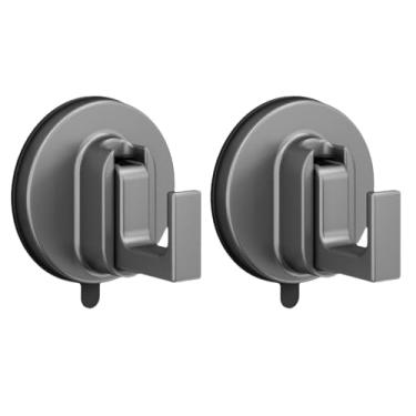 Imagem de Ganchos de sucção para parede de chuveiro - Ganchos de toalha com ventosa | Suporte de metal removível reutilizável para armazenamento, decoração de férias, cozinha, banheiro, casa, vidro de janela