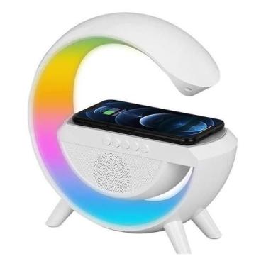 Imagem de Luminária Som Speaker RGB Inteligente G Carregador Indução - Shopbr