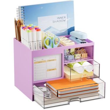 Imagem de Organizador de Escritorio Marbrasse con 3 Cajones y 4 Compartimentos M