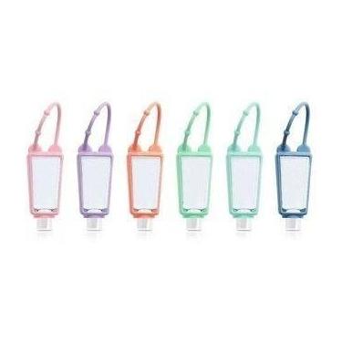 Imagem de 12 Porta Alcool Gel Frasco Portatil Mochila Chaveiro Bolsa - OEM
