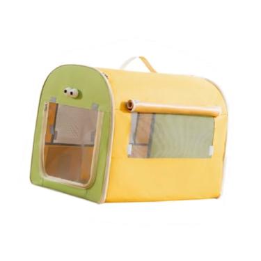 Imagem de IEUDNS Bolsa de transporte para animais de estimação, caixa de viagem para cães, canil, portátil, dobrável, assentos de carro, canil, caixa de cachorro para, L