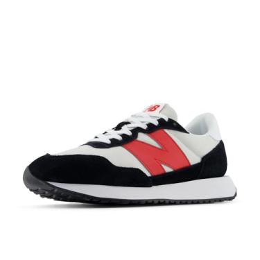 Imagem de New Balance Tênis masculino 237 V1, Preto/vermelho, 44