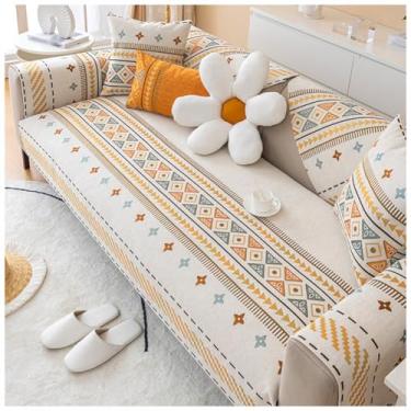 Imagem de SPXMQSS Capa de sofá antiderrapante, capa de sofá de chenille macia de 1/2/3/4 lugares, capas de sofá secionais, capas de sofá em forma de L, protetor de móveis A 90 x 180 cm