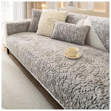 Imagem de SPXMQSS Capas de sofá para sofá seccional, capa universal para sofá, antiderrapante, 1/2/3/4 lugares, espessa, quente, capa C 110 x 180 cm