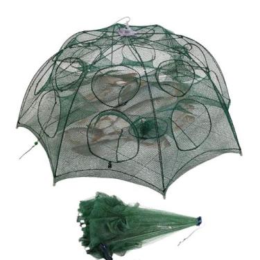 Imagem de Armadilha Peixe Covo 16 Furos Pescaria Isca Rede Pesca Lambari Robalo 