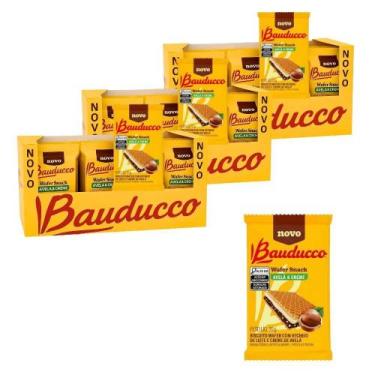 Imagem de 72un Biscoito Wafer Snack Recheio Avelã e Creme Bauducco 20g - 11547, 