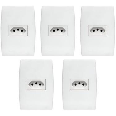 Imagem de Kit 5 conjunto tomada 20a 3 pinos soprano siemens ilus