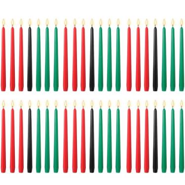 Imagem de MTLEE 42 velas longas afuniladas de 25 cm de cores sortidas, bastões a granel, sem fumaça e sem cheiro, vela de parafina com pavio de algodão para evento de festa de casamento