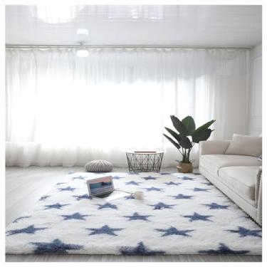 Imagem de SPXMQSS Tapete para quarto, tapetes ultra macios para sala de estar com forro antiderrapante tapetes laváveis, tapete peludo para quarto, sala de estar, quarto, dormitório, quarto de crianças