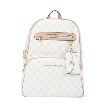 Imagem de Mochila Feminina Jorge Bischoff Monograma Branca - JBGF008-Feminino