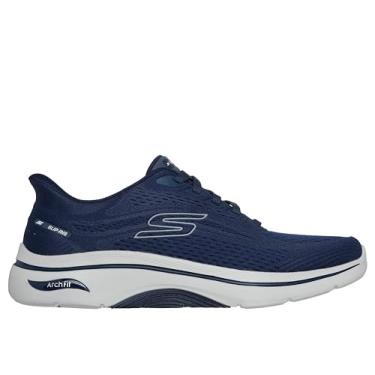 Imagem de Skechers Go Walk Arch-fit 2.0 Percy Tênis masculino sem cadarço, Azul-marinho/cinza, 46