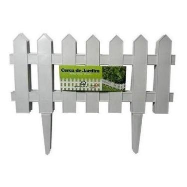 Imagem de Cerca Decorativa Jardim Cerquinha Plástico Kit 3 Faz 1,21mt - NoBrand