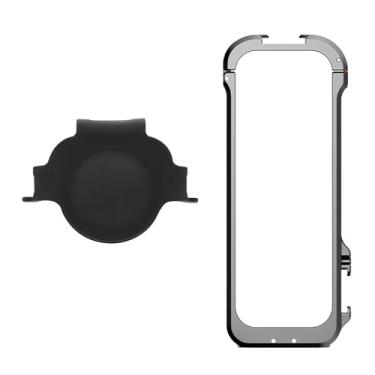 Imagem de Gaiola protetora com capa de lente de silicone para Insta360 X4, moldura protetora de câmera de metal