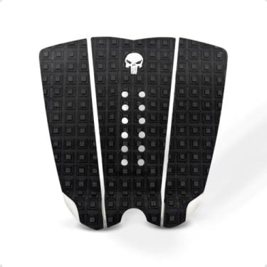 Imagem de Deck Antiderrapante Surf 3 Peças EVA Premium Fresa Quadrada - Grip Traseiro Kick 25mm Universal para Prancha Shortboard e Funboard - Máxima Aderência e Cola Resistente (Preto)