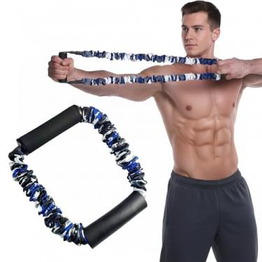 Imagem de LODMOD Treinador de resistência de arco aberto com faixa de arco para arcos compostos e recurvos, treinamento de força de braço e exercitador latissimus dorsi com aderência confortável (29,5 kg)