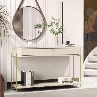 Imagem de Buffet Aparador Tucupi Off White Pe Dourado - Moveis Jb