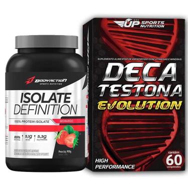 Imagem de Whey Protein Isolado 900g Morango + Deca Testona Evolution-Unissex