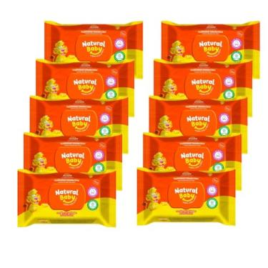 Imagem de Kit c/10 Lenços Umedecidos Natural Baby 60un Cada Evergreen