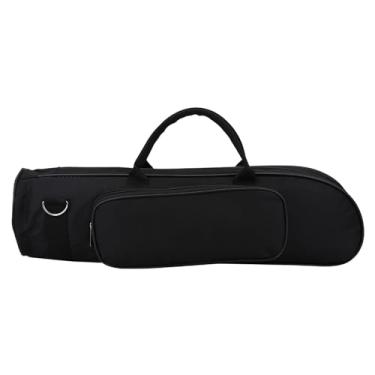 Imagem de Luqeeg Engrossar Saco de Trompete de Pano Oxford Com Cinto de Ombro para Armazenamento de Acessórios de Trompete Portátil Conveniente Prático (Preto)