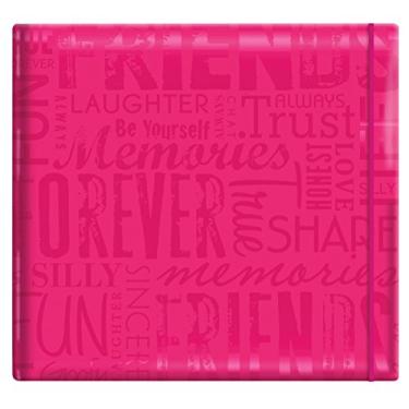 Imagem de MCS Expressions Collection Friends Expandable 10-Page Scrapbook Album with 12 x 12 Inch Pages, 13.5 x 12.5 Inch, Pink 'Friends'