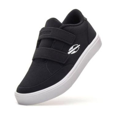 Imagem de Tênis Infantil Menino Mormaii Original Leve Macio Fecho Adesivo Preto/Branco-Masculino