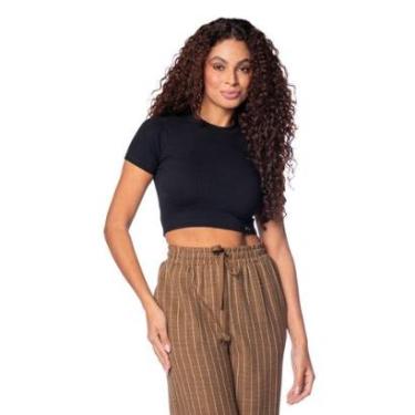 Imagem de Cropped Feminino Feliny Canelado Bege-Feminino