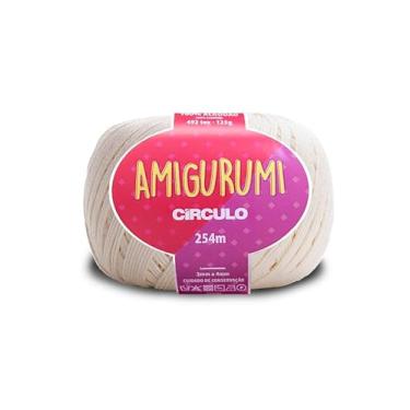 Imagem de Linha Fio Amigurumi Círculo 125g 254m 100 Algodão Mercerizado Crochê Tricô Artesanato Colorido (8176 - OFFWHITE)