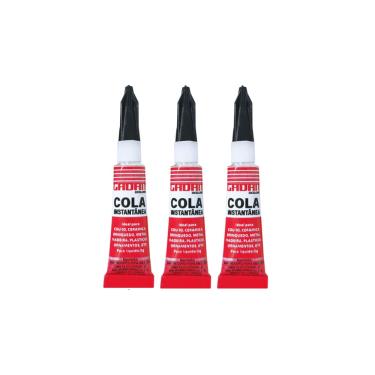 Imagem de Kit 3 Unidades Cola Instantânea Líquido