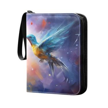 Imagem de Fichário de cartão de jogo de flores e pássaros de fantasia, fichário de álbum de colecionador, álbum de cartas de 50 páginas, presentes de festival para colecionador de cartões