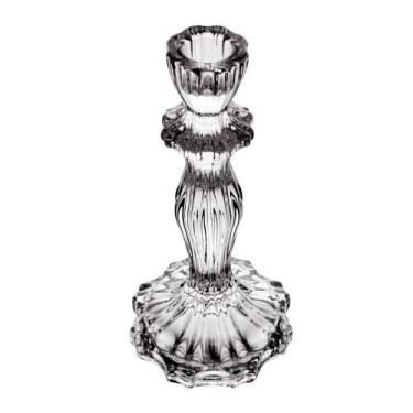 Imagem de Castiçal Para Vela De Vidro Athenas 10cm x 10cm x 20,5Cm - Wolff